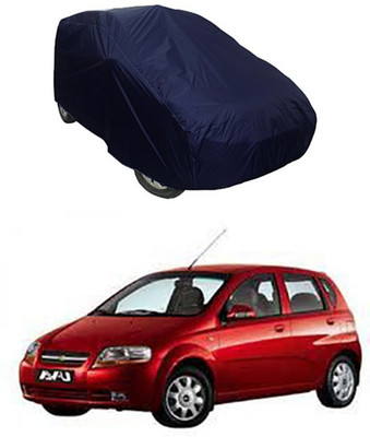 Coverit Car Cover For Chevrolet Aveo Uva (Without Mirror Pockets)(Blue)