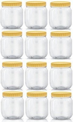 shree parshva Plastic Utility Container  - 1000 ml(Pack of 12, Yellow)