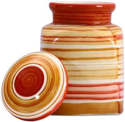 caffeine Ceramic Pickle Jar  - 2300 ml(Multicolor)