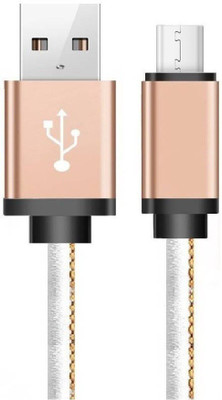 GIPTIP Micro USB Cable 1.1 m 1.10 Meter All Smartphone Ultra Fast Charging 2.1 Amp(Compatible with All Android and Other Micro USB Supported Devices, White, One Cable)