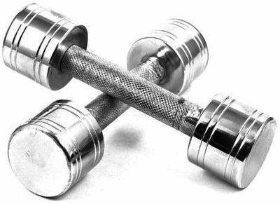 HACKERX Pair of 2KG X 2 Steel For Home And Gym Workout Fixed Weight Dumbbell(4 kg)