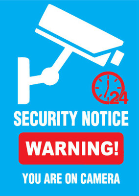 VVWV CCTV SECURITY WARNING YOU ARE ON CAMERA SIGN STICKER Emergency Sign