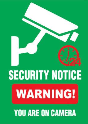 VVWV CCTV SECURITY WARNING YOU ARE CAMERA SIGN STICKER Emergency Sign