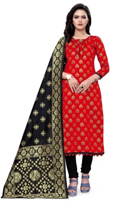 Diva's Choice Cotton Silk Self Design Salwar Suit Material