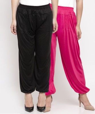 Gracit Solid Cotton Lycra Blend Women Harem Pants