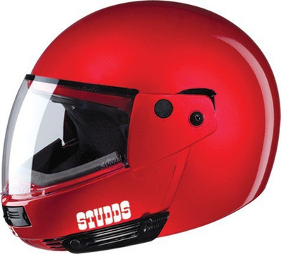STUDDS NINJA PASTEL PLAIN FULL FACE - CHERRY RED -XL Motorsports Helmet(Cherry Red)
