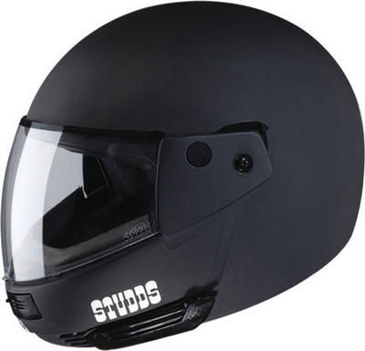 STUDDS Ninja Pastel Plain Motorsports Helmet(Matt Black)