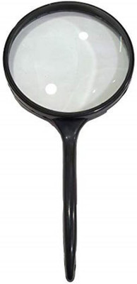 ERHIndia 4 inch Handheld Magnifying Glass 4 inch 10x magnifiers(Black)