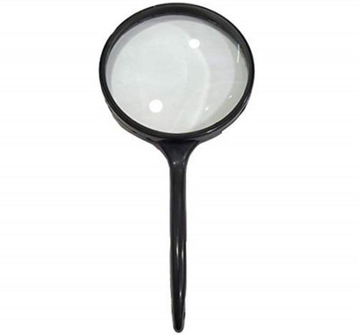 ERHIndia 4'' Handheld Magnifying Glass lens 10x magnifiers(Black)