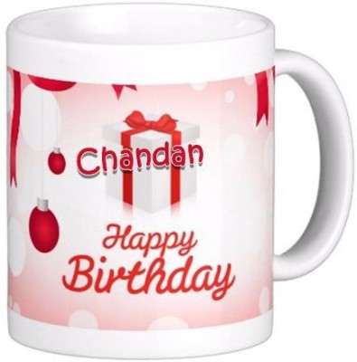 GNS Happy Birthday Chandan Wish 82 Ceramic Coffee Mug(330 ml)