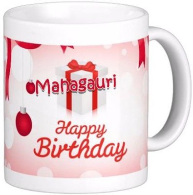 GNS Happy Birthday Mahagauri Wish 82 Ceramic Coffee Mug(330 ml)