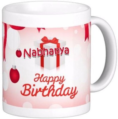 GNS Happy Birthday Nabhanya Wish 82 Ceramic Coffee Mug(330 ml)