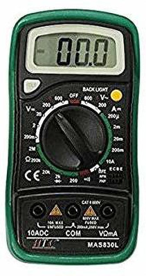 HTC Instruments 830L Digital Multimeter(Black and Green with 2000 Count, AC Current, DC Current Digital Multimeter(Green 2000 Counts)