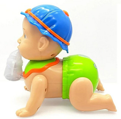 AS TRADERS Musical,Talking, Crawling Baby Toy for Babies with Dazzling Lights(Multicolor)