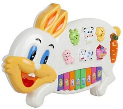 sehgal Musical Rabbit Piano With Different Sounds(Multicolor)