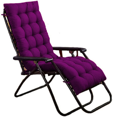 Mom's Moon Polyester Fibre Solid Chair Pad Pack of 1(Purple)