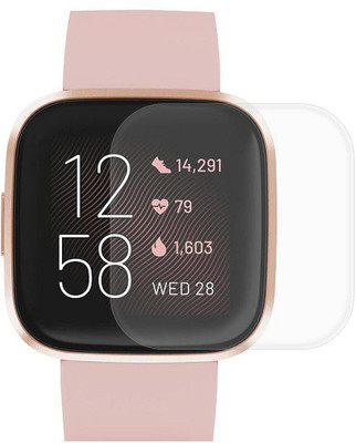 KACA Edge To Edge Screen Guard for Fitbit Versa 2 Smart Watch [Better than Tempered Glass](Transparent, Pack 2)(Pack of 2)