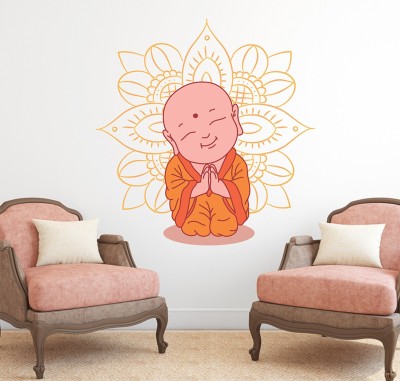 Littlebuds 50 cm Buddha Wallsticker Removable Sticker(Pack of 1)