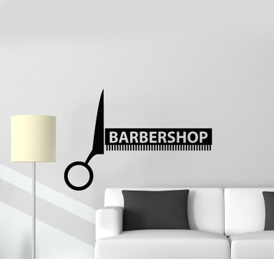 amazinghub 60 cm a_barbercom Self Adhesive Sticker(Pack of 1)