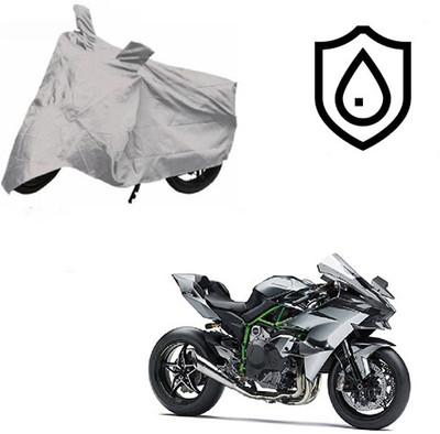 SRENTERPRISES Two Wheeler Cover for Kawasaki(Ninja, Silver)