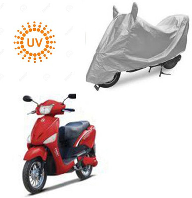 Feel heaven Waterproof Two Wheeler Cover for Hero(E Scoot, Silver)