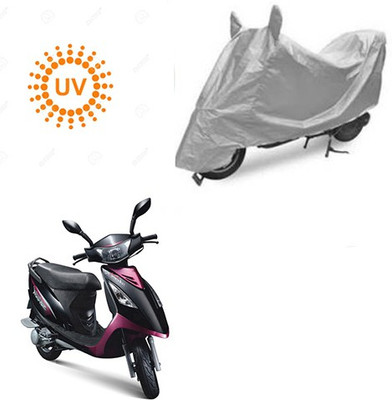 Feel heaven Waterproof Two Wheeler Cover for TVS(Scooty Streak, Silver)