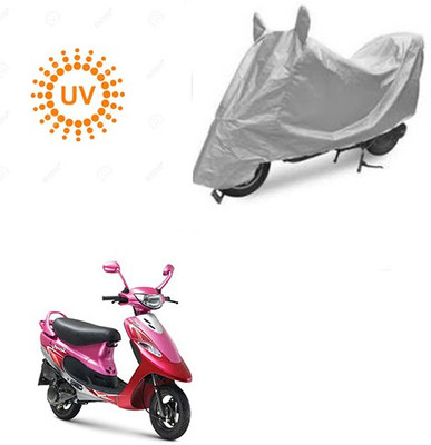 Feel heaven Waterproof Two Wheeler Cover for TVS(Scooty Pep+, Silver)