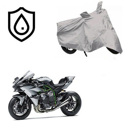 SRENTERPRISES Two Wheeler Cover for Kawasaki(Ninja, Silver)