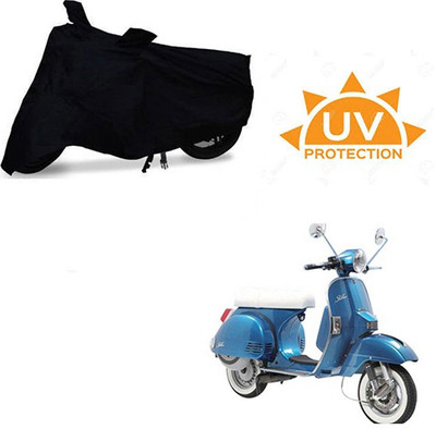 SRENTERPRISES Two Wheeler Cover for LML(Star Euro, Black)