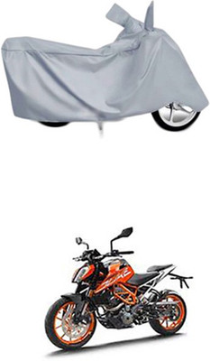 Coverit Two Wheeler Cover for KTM(Duke 390, Silver)