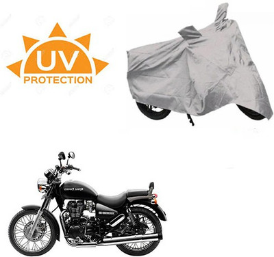 SRENTERPRISES Two Wheeler Cover for Royal Enfield(Thunderbird 500, Silver)