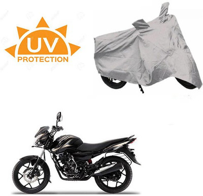 SRENTERPRISES Two Wheeler Cover for Bajaj(Discover 150 s, Silver)