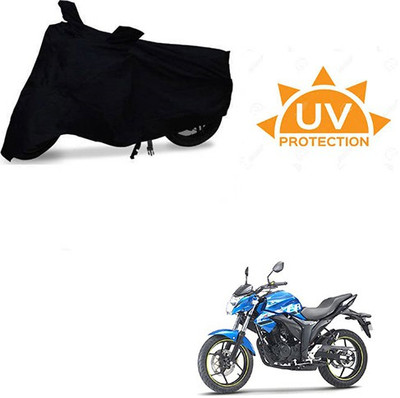 Mdstar Waterproof Two Wheeler Cover for Suzuki(Gixxer, Black)
