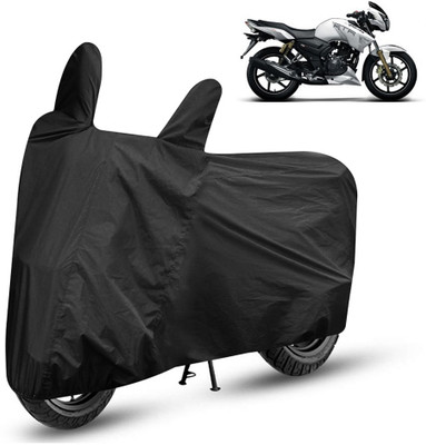 AutoRetail Two Wheeler Cover for TVS(Apache RTR 180, Black)