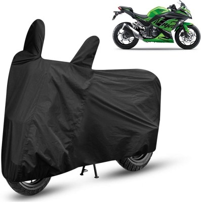 THE REAL ARV Two Wheeler Cover for Kawasaki(Ninja 300, Black)