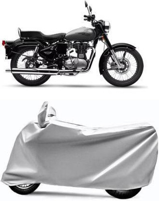 Auto Oprema Waterproof Two Wheeler Cover for Royal Enfield(Bullet 350, Silver)