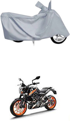 Coverit Two Wheeler Cover for KTM(Duke 200, Silver)