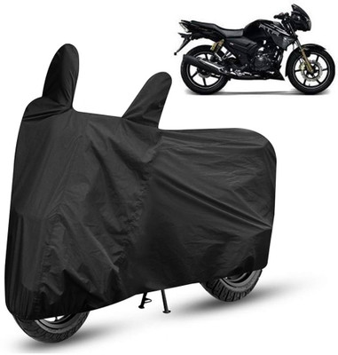 AutoRetail Two Wheeler Cover for TVS(Apache RTR 160, Black)