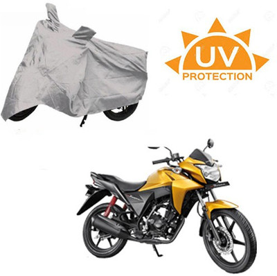 SRENTERPRISES Two Wheeler Cover for Honda(CB Twister, Silver)
