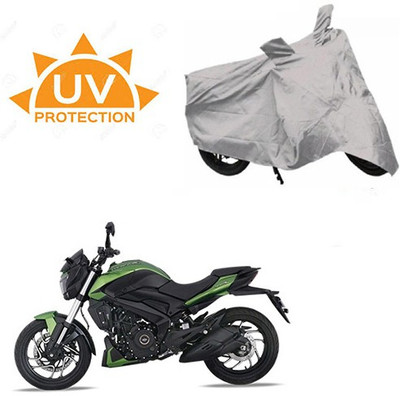 SRENTERPRISES Two Wheeler Cover for Bajaj(Dominar, Silver)