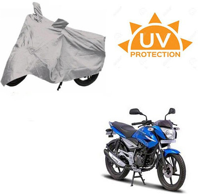 SRENTERPRISES Two Wheeler Cover for Bajaj(XCD 125cc, Silver)