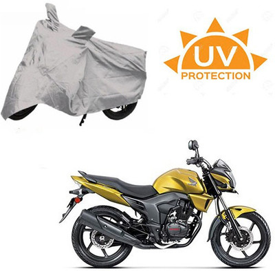 SRENTERPRISES Two Wheeler Cover for Honda(CB Trigger, Silver)