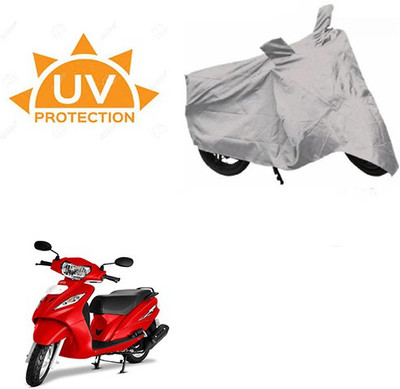 SRENTERPRISES Two Wheeler Cover for TVS(Wego, Silver)