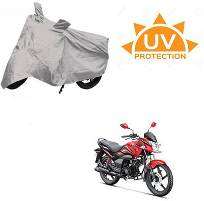 SRENTERPRISES Two Wheeler Cover for Hero(Passion Xpro, Silver)