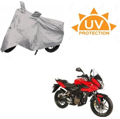 SRENTERPRISES Two Wheeler Cover for Bajaj(Pulsar AS 150, Silver)