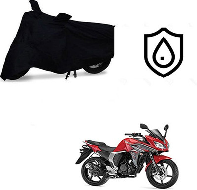 SRENTERPRISES Two Wheeler Cover for Yamaha(Fazer, Black)