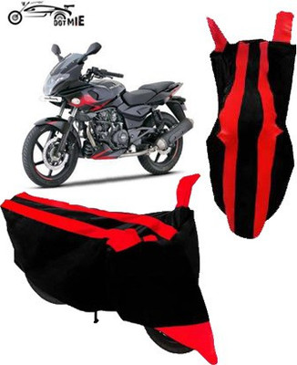 Mdstar Waterproof Two Wheeler Cover for Bajaj(Pulsar 220F, Black, Red)