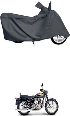 Toy Ville Two Wheeler Cover for Royal Enfield(Twin spark, Grey)