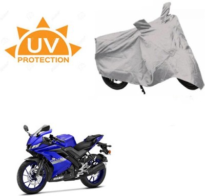 SRENTERPRISES Waterproof Two Wheeler Cover for Yamaha(R15 V3, Silver)