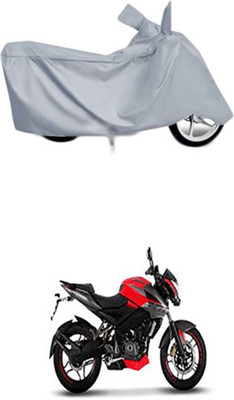 Toy Ville Two Wheeler Cover for Bajaj(Pulsar 200 NS DTS-i, Silver)